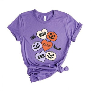 Simply Sage Market ���f�B�[�X �g�b�v�X T�V���c �O���t�B�b�N Simply Sage Market Boo Magic Eek Short Sleeve Graphic Tee Grape �O���[�v