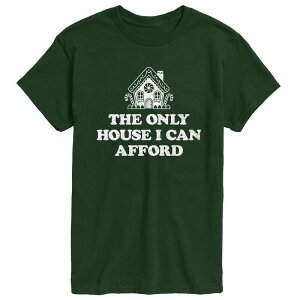 �A�j���L�����N�^�[ �����Y �g�b�v�X T�V���c �O���t�B�b�N Licensed Character Men's The Only House I Can Only Afford Graphic Tee Forest Green �O���[��