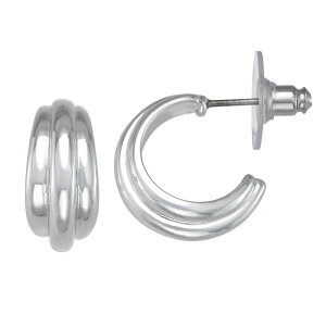 �l�[�s�A ���f�B�[�X �A�N�Z�T���[ �s�A�X�E�C�������O Napier Fluted C-Hoop Earringsilver Tone �V���o�[