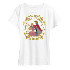 �f�B�Y�j�[ ���f�B�[�X �g�b�v�X T�V���c �O���t�B�b�N Disney'sleeping Beauty Aurora & Prince Phillip Women's Once Upon A Dream Graphic Tee White �z���C�g