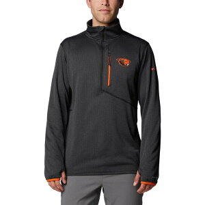 �R�����r�A �����Y �g�b�v�X T�V���c �t���[�X �W���P�b�g Men's Columbia Black Oregon State Beavers Park View Grid Fleece Omni-Wick Half-Zip Jacket Ors Black �u���b�N