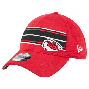 �j���[�G�� �����Y �A�N�Z�T���[ �X�q Men's New Era Red Kansas City Chiefstripes 39THIRTY Flex Hat Chf Red ���b�h