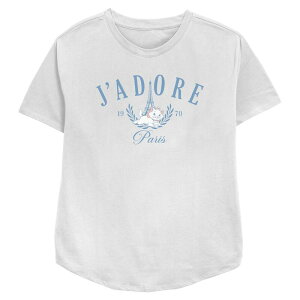 �f�B�Y�j�[ ���f�B�[�X �g�b�v�X T�V���c �O���t�B�b�N Women's Disney �f s The Aristocats J'Adore Parishort Sleeve Graphic Tee White �z���C�g