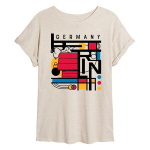 �A�j���L�����N�^�[ ���f�B�[�X �g�b�v�X T�V���c LICENSED CHARACTER Juniors' Peanutsnoopy Berlin Germany Bauhaus Oversized Tee Beige �x�[�W��