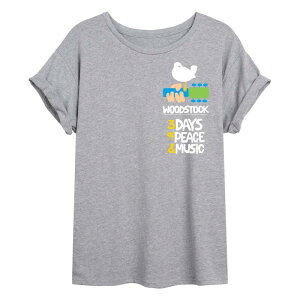�A�j���L�����N�^�[ ���f�B�[�X �g�b�v�X T�V���c Licensed Character Juniors' Woodstock Poster Oversized Tee Heather Gray �O���[