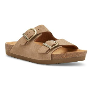 C[Xgh fB[X V[Y T_ U[ Eastland Cambridge Women's Leather Slide Sandal Khaki Suede J[L