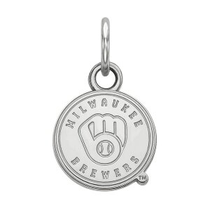 �A���u�����f�b�h ���f�B�[�X �A�N�Z�T���[ �u���X���b�g�E�o���O���E�A���N���b�g �~�j ���S Unbranded LogoArt Milwaukee Brewers 14k Gold Mini Pendant White �z���C�g
