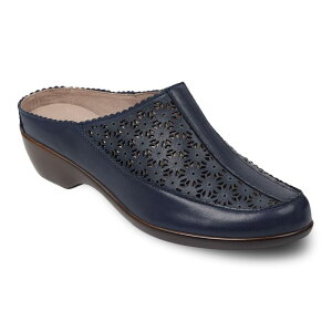 �C�[�W�[�X�s���b�g ���f�B�[�X �V���[�Y �T���_�� ���U�[ Easy Spirit Dusk Women's Perforated Leather Mules Dark Blue Leather �u���[