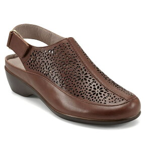 �C�[�W�[�X�s���b�g ���f�B�[�X �V���[�Y �T���_�� ���U�[ Easy Spirit Dawn Women's Perforated Leather Slingback Mules Tan �^��