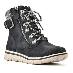 �N���t�o�C�z���C�g�}�E���e�� ���f�B�[�X �V���[�Y �u�[�c�E���C���u�[�c Cliffs by White Mountain Hearty Women's Combat Boots Black �u���b�N