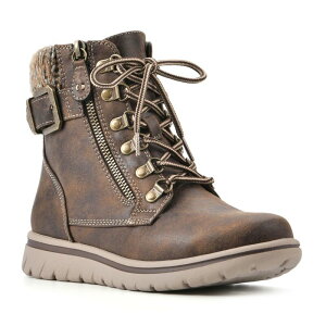 �N���t�o�C�z���C�g�}�E���e�� ���f�B�[�X �V���[�Y �u�[�c�E���C���u�[�c Cliffs by White Mountain Hearty Women's Combat Boots Brown �u���E��