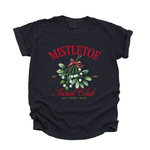 Simply Sage Market ���f�B�[�X �g�b�v�X T�V���c Simply Sage Market Mistletoe Social Club Garment Dyed Tees Black �u���b�N