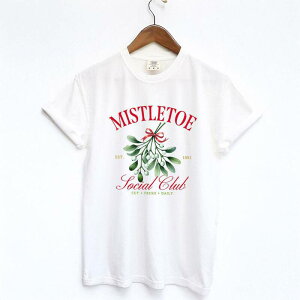 Simply Sage Market ���f�B�[�X �g�b�v�X T�V���c Simply Sage Market Mistletoe Social Club Garment Dyed Tees White �z���C�g