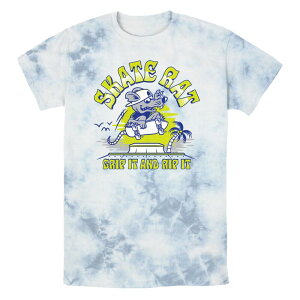 �A�j���L�����N�^�[ �����Y �g�b�v�X T�V���c �O���t�B�b�N Licensed Character Men's Greg Lutzka Skate Rat Grip It And Rip It Graphic Tee White Blue �z���C�g