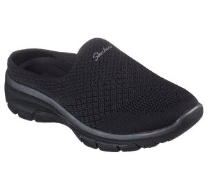 �X�P�b�`���[�Y ���f�B�[�X �V���[�Y �T���_�� �����b�N�X�t�B�b�g Skechers Relaxed Fit Easy Going Open Flowomen's Mules Black �u���b�N