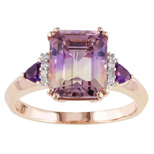 �X�e�� �O���[�X ���f�B�[�X �A�N�Z�T���[ �����O Stella Grace 18k Rose Gold Over Silver Ametrine Amethyst & Diamond Accent Cocktail Ring Rose Tone �S�[���h