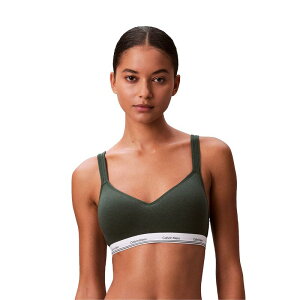�J���o���N���C�� ���f�B�[�X �A���_�[�E�F�A �u���W���[ �R�b�g�� Calvin Klein Cotton Modal Balance Padded Wireless Bralette QP3271 Kells Green �O���[��