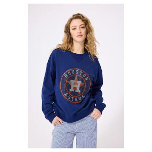 �e���Y ���f�B�[�X �g�b�v�X T�V���c �X�E�F�b�g ���S Women's Terez Navy Houston Astros Oversized Gemstone Logo Sweatshirt Ast Navy �l�C�r�[