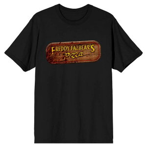 �A�j���L�����N�^�[ �����Y �g�b�v�X T�V���c �O���t�B�b�N Licensed Character Men's Five Nights At Freddy's Fazbear's Pizza Sign Graphic Tee Black �u���b�N