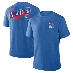 �t�@�i�e�B�N�X �����Y �g�b�v�X T�V���c Men's Fanatics Heather Blue New York Rangers Fan Lanes Tri-Blend T-Shirt Ran Multi �}���`�J���[