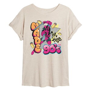 �}�[�x�� ���f�B�[�X �g�b�v�X T�V���c Juniors' Marvel Deadpool Made In Marvel The 90's Oversized Tee Beige �x�[�W��