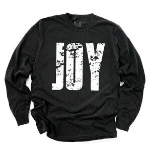 Simply Sage Market ���f�B�[�X �g�b�v�X T�V���c �O���t�B�b�N Simply Sage Market Joy Block Distressed - Women's Garment Dyed Long Sleeve Graphic T-Shirt Black �u���b�N