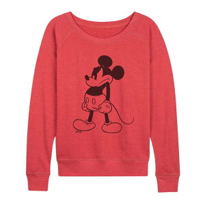 �f�B�Y�j�[ ���f�B�[�X �g�b�v�X T�V���c �p�C�� Women's Disney's Mickey Mouse Mad Stand French Terry Long Sleeve Tee Heathered �w�U�[