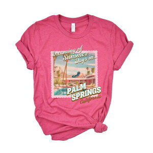 Simply Sage Market ���f�B�[�X �g�b�v�X T�V���c �O���t�B�b�N Simply Sage Market Dreaming Of Palm Springshort Sleeve Graphic Tee Raspberry
