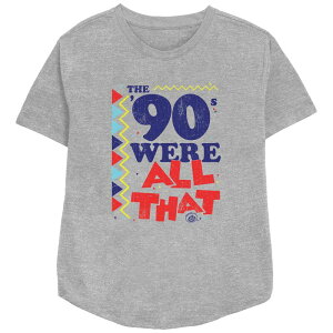 �j�R���f�I�� ���f�B�[�X �g�b�v�X T�V���c �O���t�B�b�N Women's Nickelodeon The 90s Were All That Graphic Tee Heather Gray �O���[