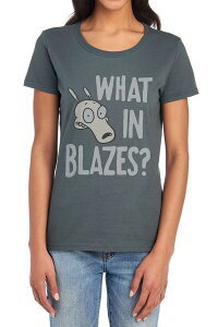 �A�j���L�����N�^�[ ���f�B�[�X �g�b�v�X T�V���c �O���t�B�b�N Licensed Character Juniors' Rocko's Modern Life What in Blazes Graphic Tee Charcoal �`���R�[��