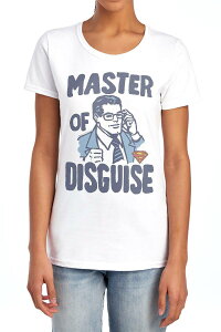 �A�j���L�����N�^�[ ���f�B�[�X �g�b�v�X T�V���c �O���t�B�b�N Licensed Character Juniors' Superman Master of Disguise Graphic Tee White �z���C�g