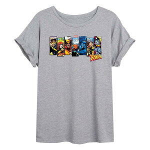 �}�[�x�� ���f�B�[�X �g�b�v�X T�V���c Juniors' Marvel X-Men Comicharacters Oversized Tee Heather Gray �O���[