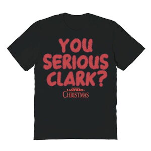 �A�j���L�����N�^�[ �����Y �g�b�v�X T�V���c �O���t�B�b�N Licensed Character Men's You Serious Clark Red Nationalampoon's Christmas Vacation Graphic Tee Black �u���b�N