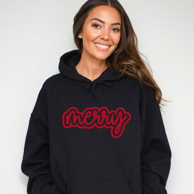 Simply Sage Market レディース トップス Tシャツ パーカー グラフィック Simply Sage Market Merry Outline Puff - Women's Graphic Hoodie Midnight