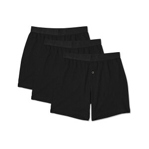 �����C �����Y �A���_�[�E�F�A �{�N�T�[�p���c �V���[�g�p���c MeMoi Men's 3 Pair Pack Classic Fit Boxer Shorts Black �u���b�N
