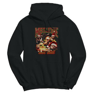 �A�j���L�����N�^�[ �����Y �g�b�v�X T�V���c �p�[�J�[ �O���t�B�b�N Licensed Character Men's COLAB89 Mistletoe and Chill Christmas Graphic Hoodie Black �u���b�N
