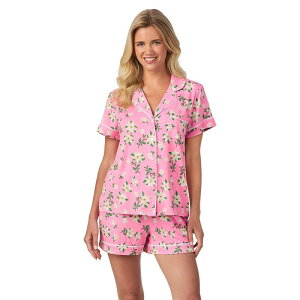 �h���C�p�[�W�F�[���X ���f�B�[�X �A���_�[�E�F�A �i�C�g�E�F�A �V���[�g�p���c Women's Draper James 2-pc. Cozy Short Sleeve Notch Pajama Top & Pajama Shortset Pink Magnolia �s���N