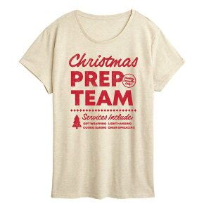 �A�j���L�����N�^�[ ���f�B�[�X �g�b�v�X T�V���c �O���t�B�b�N Licensed Character Women's Christmas Prep Team Christmas Graphic Tee Birch