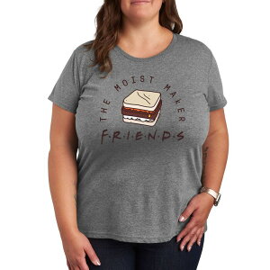 �A�j���L�����N�^�[ ���f�B�[�X �g�b�v�X T�V���c �v���X�T�C�Y �O���t�B�b�N Licensed Character Plus Friends Moist Maker Graphic Tee Heather Gray �O���[