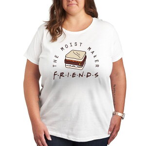 �A�j���L�����N�^�[ ���f�B�[�X �g�b�v�X T�V���c �v���X�T�C�Y �O���t�B�b�N Licensed Character Plus Friends Moist Maker Graphic Tee White �z���C�g