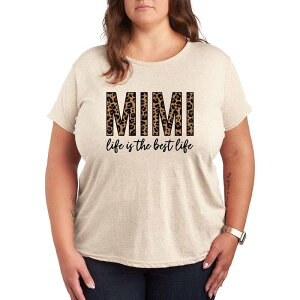 �A���u�����f�b�h ���f�B�[�X �g�b�v�X T�V���c �v���X�T�C�Y �O���t�B�b�N Unbranded Plus Mimi Life Is The Best Life Graphic Tee Beige �x�[�W��