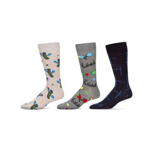 �����C �����Y �A���_�[�E�F�A �C�� MeMoi Men's 3 Pair Pack Novelty Sports Crew Socks Lt Gray Heather �O���[