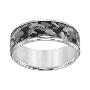 �A���u�����f�b�h �����Y �A�N�Z�T���[ �����O Unbranded Men's Gray Tungsten Camouflage 8mm Comfort Fit Band Tungsten-carbide �O���[