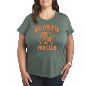 �A���u�����f�b�h ���f�B�[�X �g�b�v�X T�V���c �v���X�T�C�Y �O���t�B�b�N Unbranded Plusize Halloween Fan Club Graphic Tee Heather Green �w�U�[