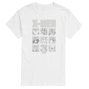 �}�[�x�� �����Y �g�b�v�X T�V���c ���m�N�� �O���t�B�b�N Men's Marvel X-Men Monochrome Grid Graphic Tee White �z���C�g