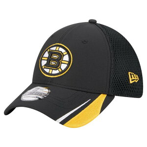 �j���[�G�� �����Y �A�N�Z�T���[ �X�q Men's New Era Black Boston Bruins Linear Featherweight 39THIRTY Flex Hat Bsblack �u���b�N