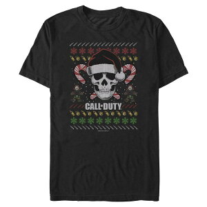 �A�j���L�����N�^�[ �����Y �g�b�v�X T�V���c �g�[�� �O���t�B�b�N Licensed Character Big & Tall Call Of Duty Christmas Graphic Tee Black �u���b�N
