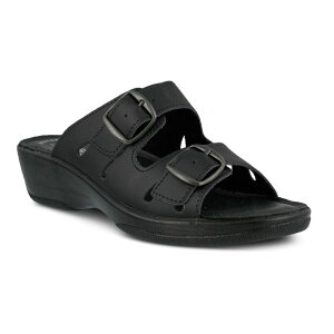 yz tNTX fB[X T_ V[Y Flexus by Spring Step Decca Women's Slide Sandals Black Leather