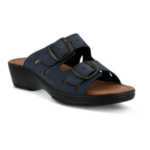 yz tNTX fB[X T_ V[Y Flexus by Spring Step Decca Women's Slide Sandals Navy