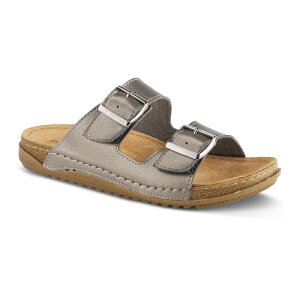 yz tNTX fB[X T_ V[Y Flexus by Spring Step Abbas Women's Slide Sandals Pewter